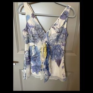Beautiful floral print sleeveless top